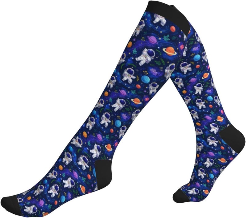 thmnj Compression Socks Knee High Support Socks for Women Men Circulation Stockings for Athletic Running Cycling Flying - Image 5